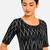 Black printed inner cotton lining side (smocked) stretchable top readymade saree blouse