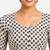 Cream printed inner cotton lining side (smocked) stretchable top readymade saree blouse