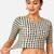Green printed inner cotton lining side (smocked) stretchable top readymade saree blouse