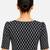 Black printed inner cotton lining side (smocked) stretchable top readymade saree blouse