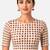 Copper printed inner cotton lining side (smocked) stretchable top readymade saree blouse