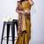 Women's mustard zari woven stripes cotton silk blend saree with unstitched piece