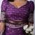 Women's purple zari woven stripes cotton silk blend saree with unstitched piece
