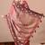 Women's coral zari woven stripes cotton silk blend saree with unstitched piece
