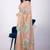 Women's peach floral print chiffon saree with unstitched piece