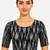 Black kalamkari ikkat printed inner cotton lining side (smocked) stretchable top readymade saree blouse