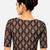 Brown printed inner cotton lining side (smocked) stretchable top readymade saree blouse