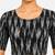 Black kalamkari ikkat printed inner cotton lining side (smocked) stretchable top readymade saree blouse