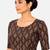 Brown printed inner cotton lining side (smocked) stretchable top readymade saree blouse