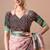 Women's pink quirky print cotton silk blend saree with unstitched piece