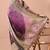 Women's purple floral print cotton blend saree with unstitched piece