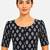 Black printed inner cotton lining side (smocked) stretchable top readymade saree blouse