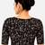 Black kalamkari printed inner cotton lining side (smocked) stretchable top readymade saree blouse