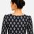 Black printed inner cotton lining side (smocked) stretchable top readymade saree blouse
