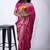 Women's pink zari woven stripes cotton silk blend saree with unstitched piece