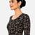 Black kalamkari printed inner cotton lining side (smocked) stretchable top readymade saree blouse