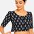 Black printed inner cotton lining side (smocked) stretchable top readymade saree blouse