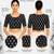 Black printed inner cotton lining side (smocked) stretchable top readymade saree blouse