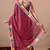 Women's maroon embellished georgette saree with unstitched piece