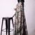 Women's grey floral print viscose cotton saree with unstitched piece
