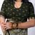Women's green floral print viscose cotton saree with unstitched piece