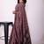 Women's magenta floral,block print viscose cotton saree with unstitched piece