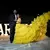 Elegant Yellow Tiered Ruffle Gown – Luxury Party & Evening Wear Dress