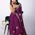 Women's magenta embellished soft silk blend saree with unstitched piece