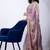 Women's lavender embellished soft silk blend saree with unstitched piece