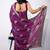 Women's magenta embellished soft silk blend saree with unstitched piece