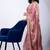 Women's pink embellished soft silk blend saree with unstitched piece