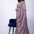 Women's lavender embellished soft silk blend saree with unstitched piece