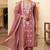 pink embroidered cambric cotton straight kurta set