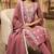 pink embroidered cambric cotton straight kurta set