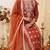 rust embroidered cambric cotton straight kurta set