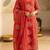 red bandhani print cotton straight kurta set