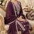 wine embroidered cambric cotton straight kurta set