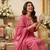 pink bandhani print cotton straight kurta set