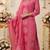 pink bandhani print cotton straight kurta set