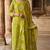 green bandhani print cotton straight kurta set