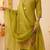 olive green floral embroidery cotton straight kurta set