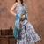 grey digital abstract printed muslin sharara suit set with shibori dupatta