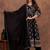 black cotton angrakha anarkali kurta set