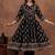 black cotton angrakha anarkali kurta set