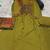 mehendi green patch & mirror work cotton anarkali kurta set