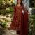 rust brown cotton angrakha anarkali kurta set