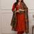 rust kalamkari print cotton straight kurta set