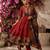 maroon ajrakh printed cotton angrakha anarkali suit set