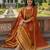 rust orange embroidered chanderi straight kurta pant suit set with dupatta
