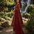 rust brown cotton angrakha anarkali kurta set
